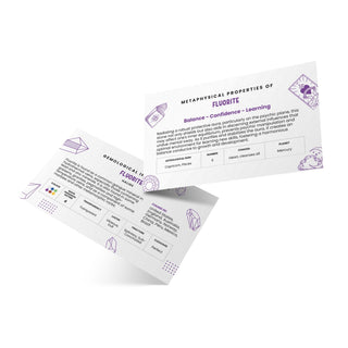 Stone Meaning Cards - Fluorite - 10 Pack