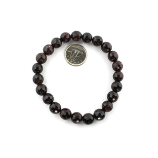 Garnet B Faceted Round Bracelet - 8mm from The Rock Space