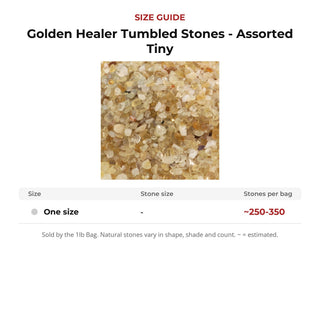 Golden Healer Tumbled Stones - Assorted Tiny from The Rock Space