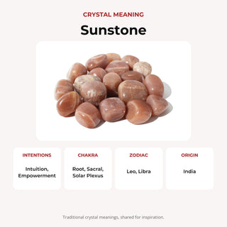 Golden Sunstone Tumbled Stones from The Rock Space