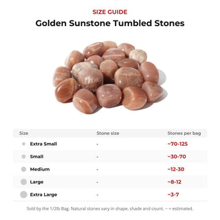 Golden Sunstone Tumbled Stones from The Rock Space