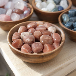 Golden Sunstone Tumbled Stones from The Rock Space