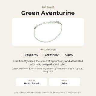 Green Aventurine Bracelet - 2-3mm from Stonebridge Imports