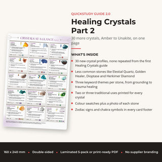 QuickStudy Guide 2.0 - Healing Crystals Part 2 (PDF File) from The Rock Space