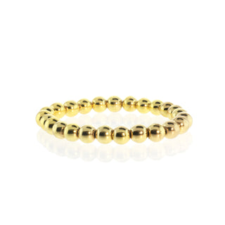 Hematite Electroplated Bead Bracelet (Enhanced) 8mm Gold from The Rock Space