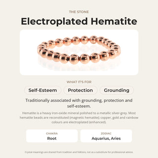 Hematite Electroplated Bead Bracelet (Enhanced) from The Rock Space