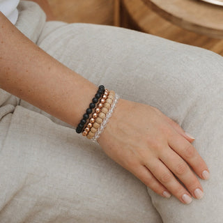 Hematite Electroplated Bead Bracelet (Enhanced) from The Rock Space