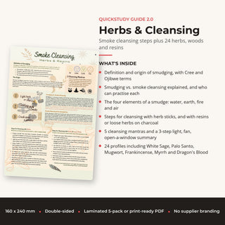 QuickStudy Guide 2.0 - Herbs & Cleansing (PDF File) from The Rock Space