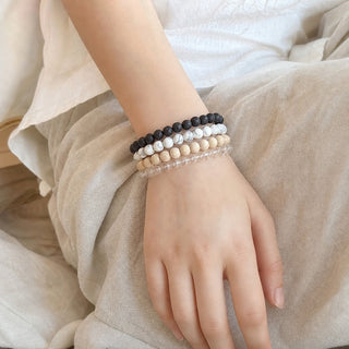Howlite White Bead Bracelet from Stonebridge Imports