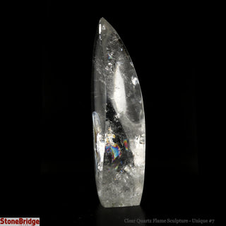 Clear Quartz Flame Sculpture U#7 - 6"    from The Rock Space