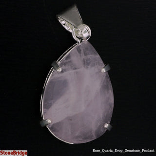 Rose Quartz Drop Pendant - 18mm x 13mm    from The Rock Space