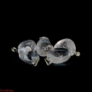 Clear Quartz Tumbled Pendants - 5 Pack