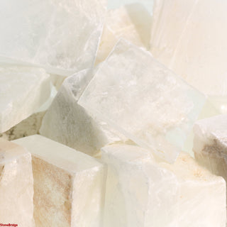 Selenite Semi-Translucent Chips / Cubes    from The Rock Space