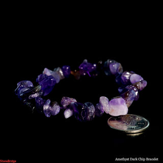 Amethyst Dark Chip Bracelet