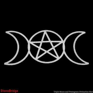 Triple Moon and Pentagram - Pendulum Divination Mat