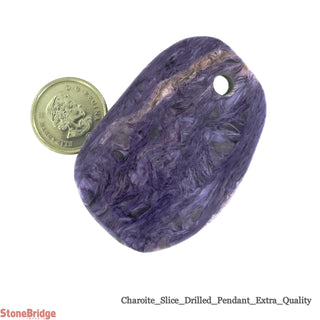 Charoite Slice Pendant Drilled - 'E' #3    from The Rock Space