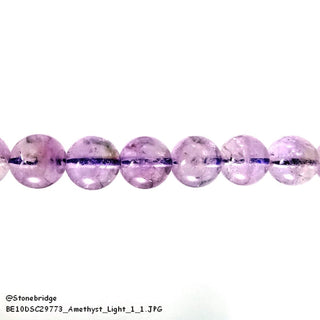 Amethyst Light Purple Round Strand 7" 4mm    from The Rock Space