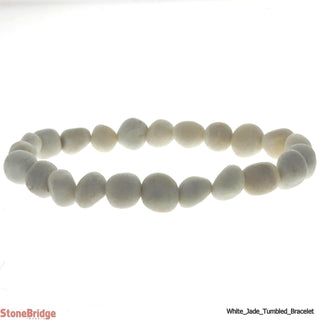 Jade White Tumbled Bracelets from The Rock Space