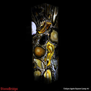 Agate Slice Tower Lamp U#7 - 60cm from The Rock Space