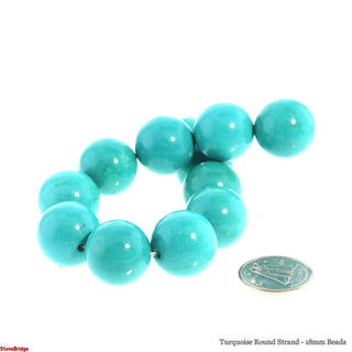 Turquoise Round Strand - 18mm Beads    from The Rock Space