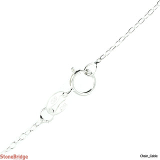 Sterling Silver Chain "Cable Style" 017 - 18" Long    from The Rock Space