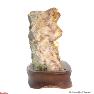 Citrine Cluster on Wood Base #6 - 10"    from The Rock Space