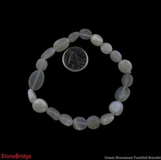 Moonstone Cream Tumbled Bracelets    from The Rock Space