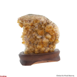 Citrine Cluster on Wood Base #5 - 9"    from The Rock Space