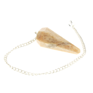 Moonstone Cream Pendulum 6 Facets & Bead from The Rock Space