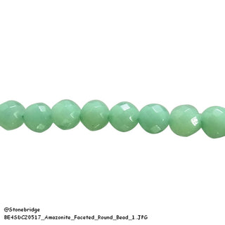 Amazonite Faceted - Round Strand 7" - 6mm    from The Rock Space