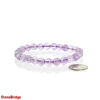 Amethyst Light Purple Round Bracelet - 8mm    from The Rock Space