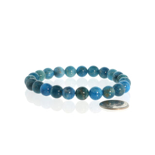 Apatite Blue Bead Bracelet 8mm from The Rock Space