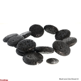 Black Lava Coin Strand #7    from The Rock Space