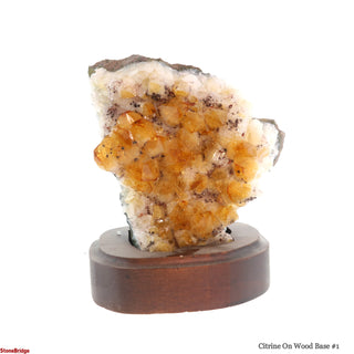 Citrine Cluster on Wood Base #1 - 7"    from The Rock Space