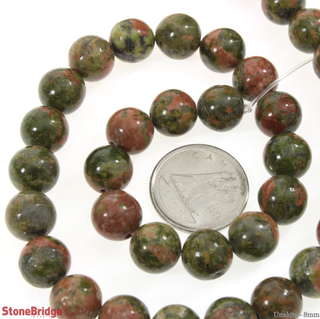 Unakite - Round Strand 15" - 8mm    from The Rock Space
