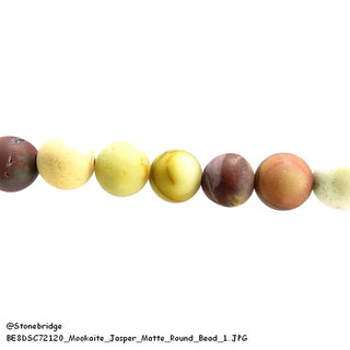 Mookaite Jasper Matte - Round Strand 15" - 8mm from The Rock Space