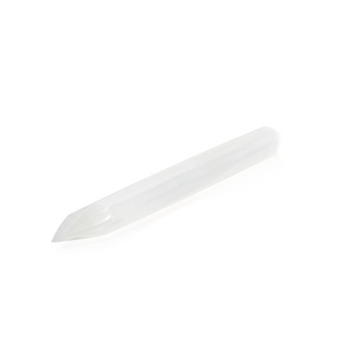 Selenite Pointed Massage Wand - 5 3/4"    from The Rock Space