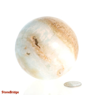 Caribbean Blue Calcite Sphere - Medium #2 - 2 3/4"    from The Rock Space