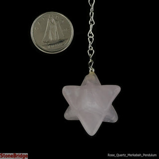 Rose Quartz Merkaba Pendulum - Type 2    from The Rock Space