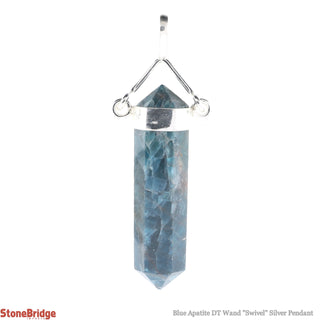 Blue Apatite Double Terminated - Swivel Silver Pendant    from The Rock Space