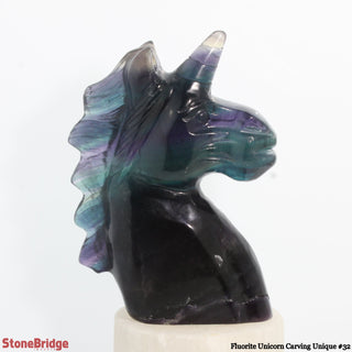 Fluorite Unicorn Carving U#32 - 5 1/4"    from The Rock Space