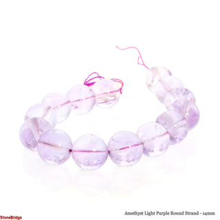 Amethyst Light Purple Round Strand - 14mm    from The Rock Space