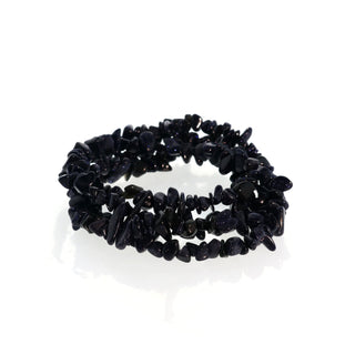 Blue Goldstone Bead Strand (Synthetic) 32" - 5-8mm Chip from Stonebridge Imports