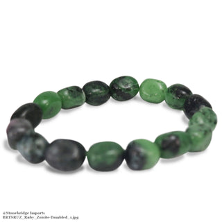 Ruby Zoisite Tumbled Bracelets    from Stonebridge Imports