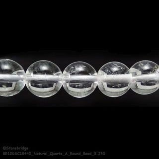 Natural Quartz - A - Round Strand 15" - 8mm from The Rock Space