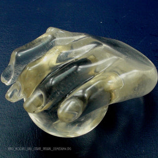 Clear Quartz Carving Hand & Sphere U#3    from The Rock Space