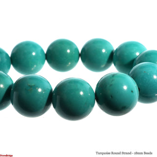 Turquoise Round Strand - 18mm Beads    from The Rock Space