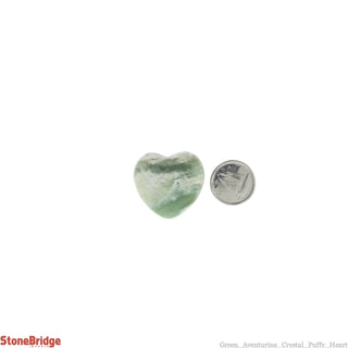 Green Aventurine Heart Pocket #1 - 3/4" to 1''    from The Rock Space