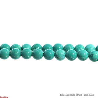 Turquoise Round Strand - 4mm Beads from The Rock Space