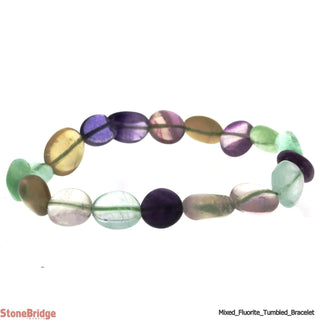 Fluorite Mix Colour Tumbled Bracelets from The Rock Space